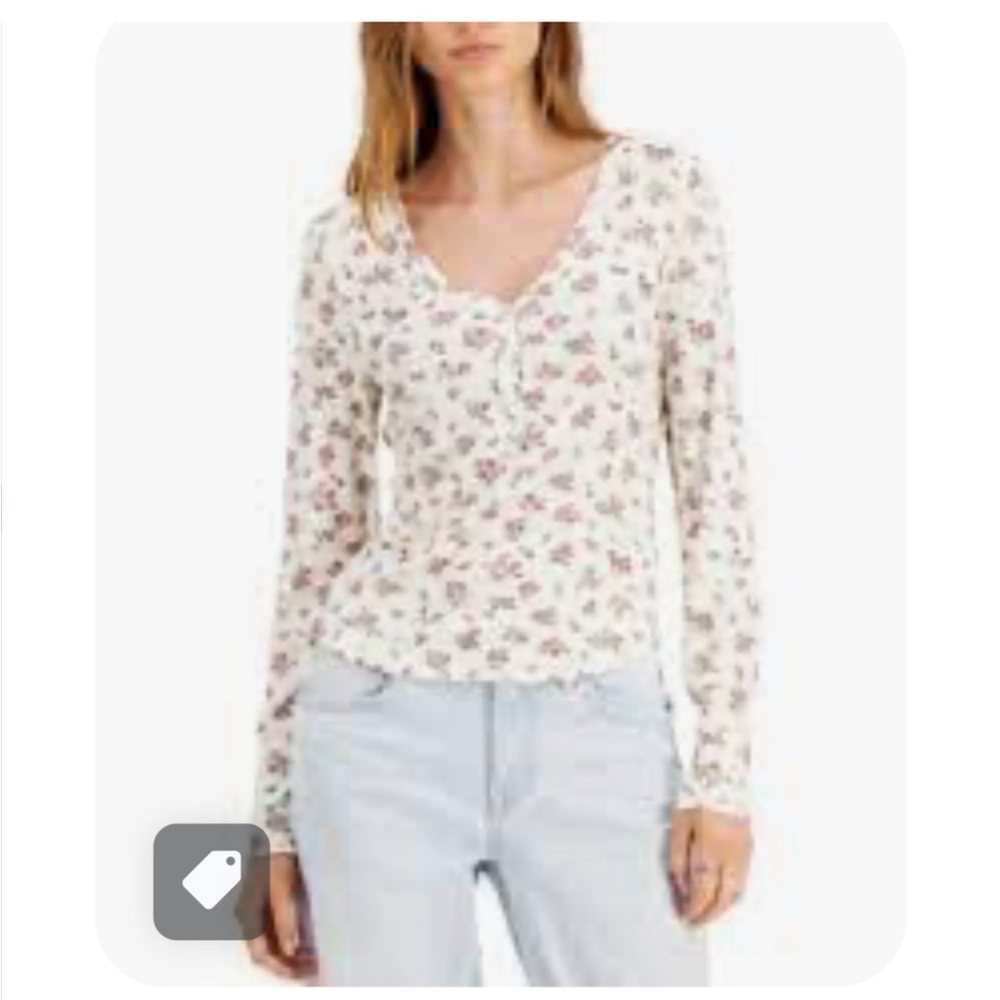 HIPPIE ROSE long sleeve tee size M